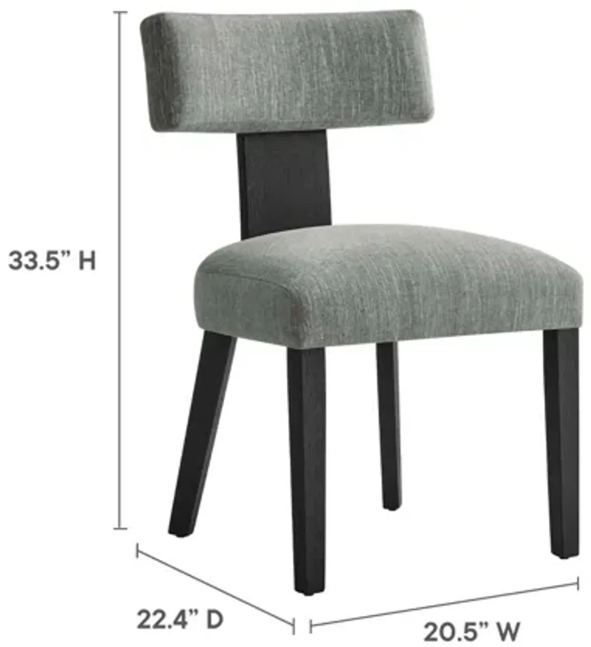 Nalani Fabric Upholstered Dining Chairs Set of 2