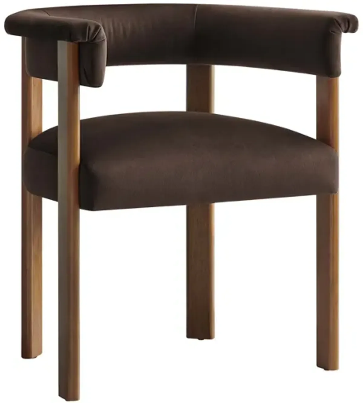 Imogen Performance Velvet Barrel Dining Chairs Set of 2