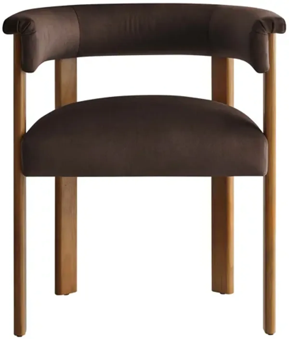 Imogen Performance Velvet Barrel Dining Chairs Set of 2