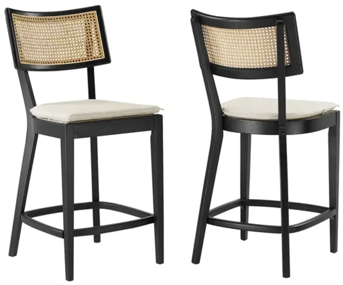 Caledonia Wood Counter Stools Set of 2