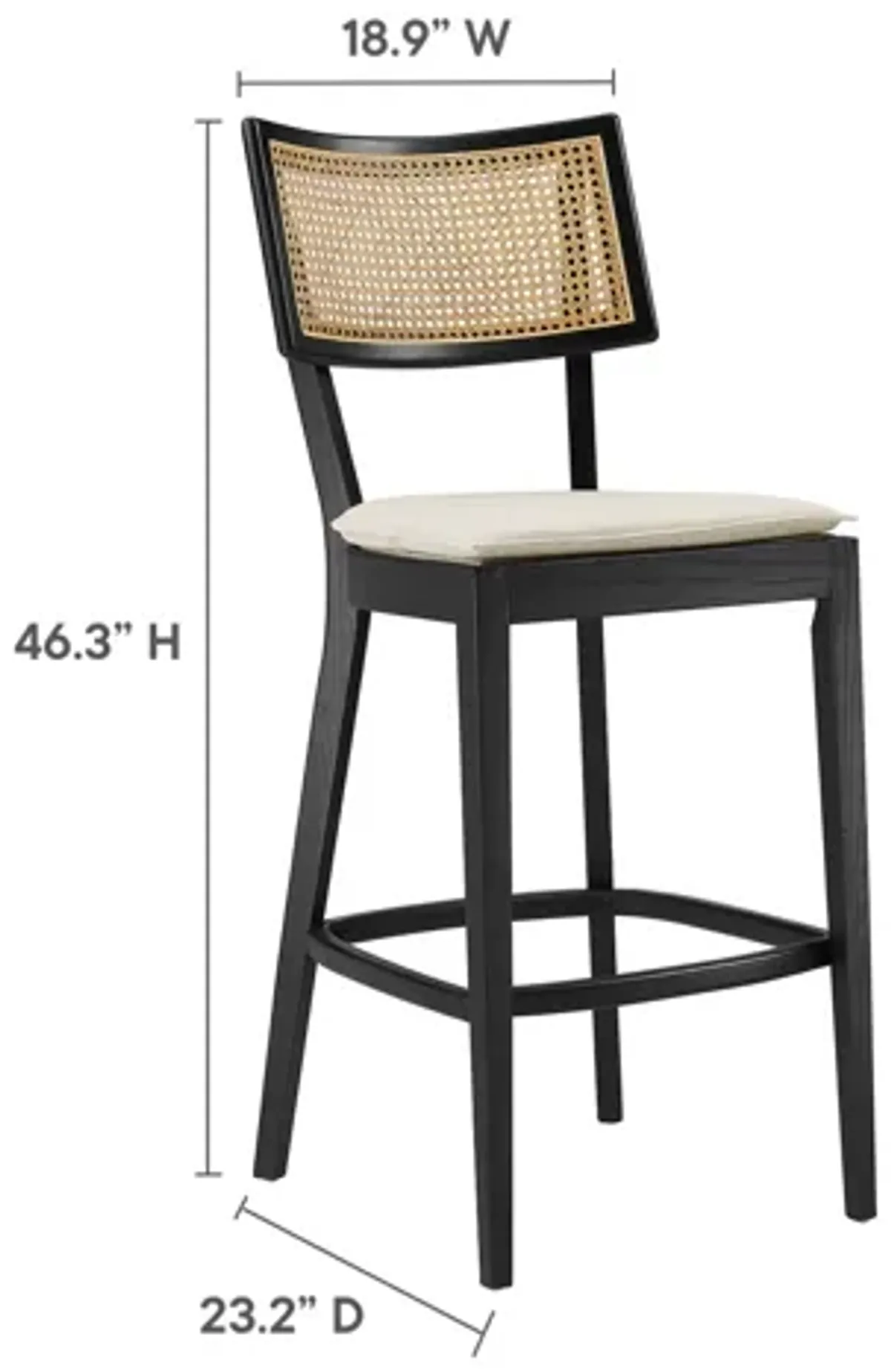 Caledonia Wood Bar Stools Set of 2