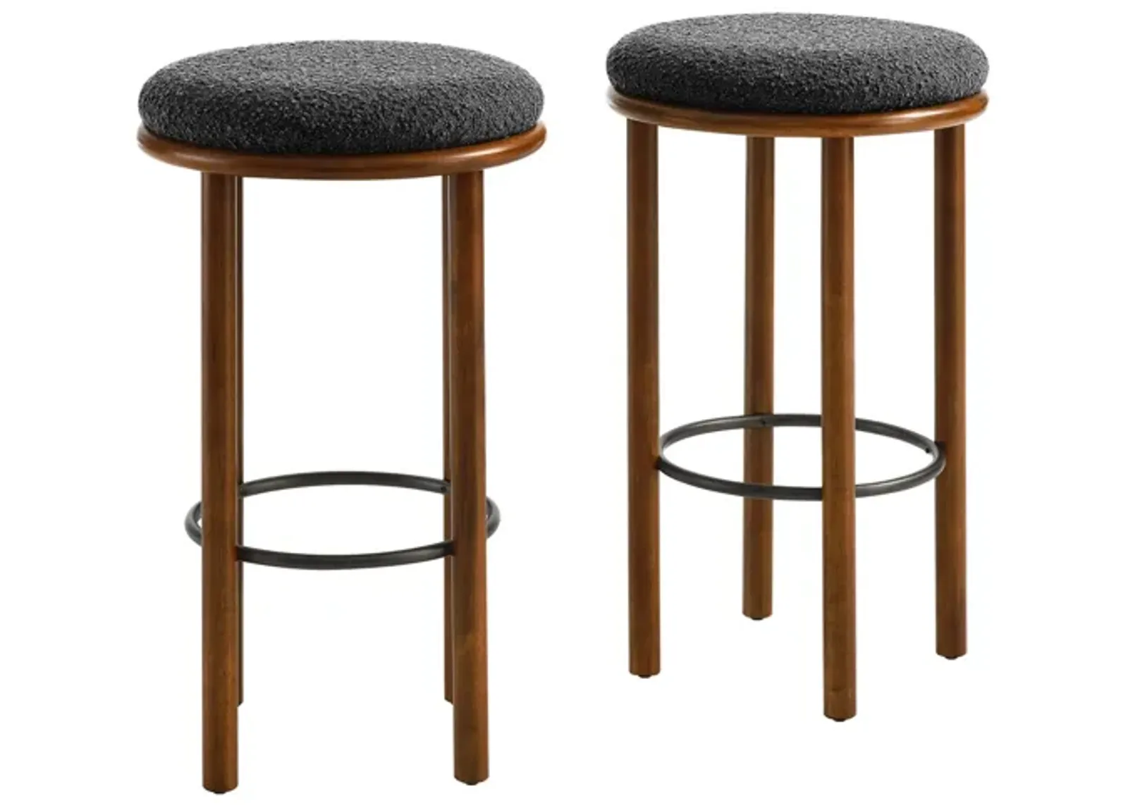 Fable Boucle Fabric Bar Stools Set of 2