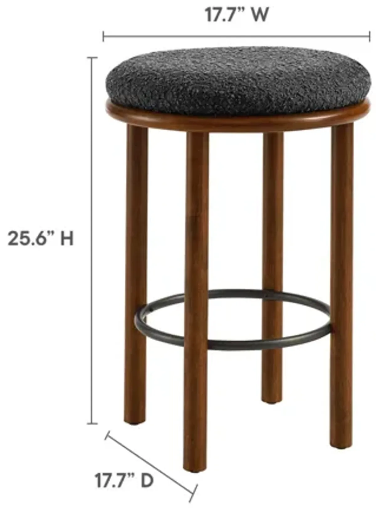 Fable Boucle Fabric Counter Stools Set of 2