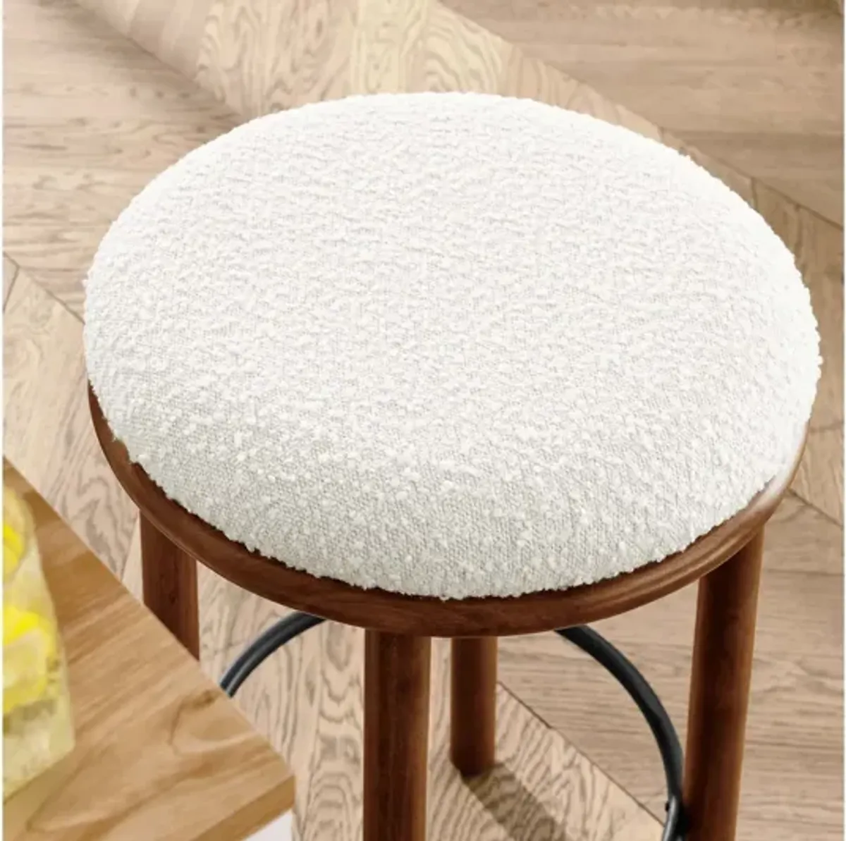 Fable Boucle Fabric Counter Stools Set of 2