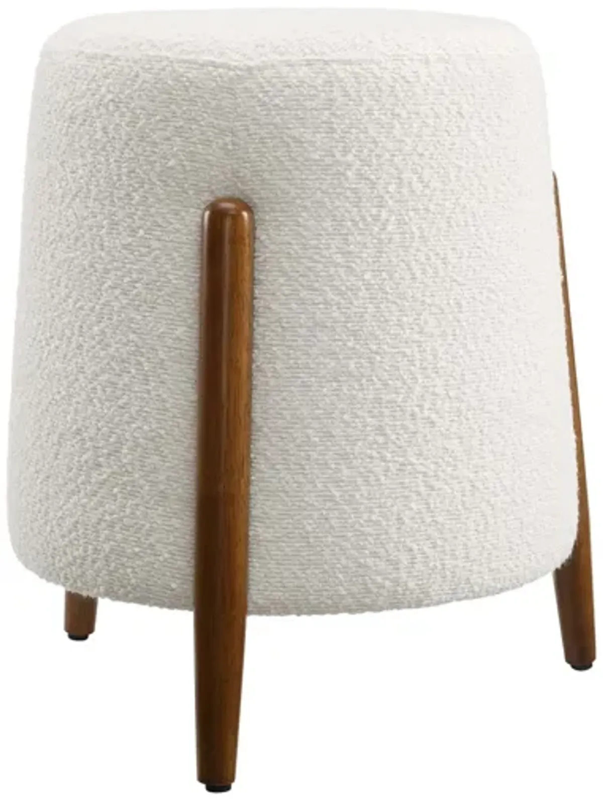 Riven Upholstered Boucle Fabric Ottoman