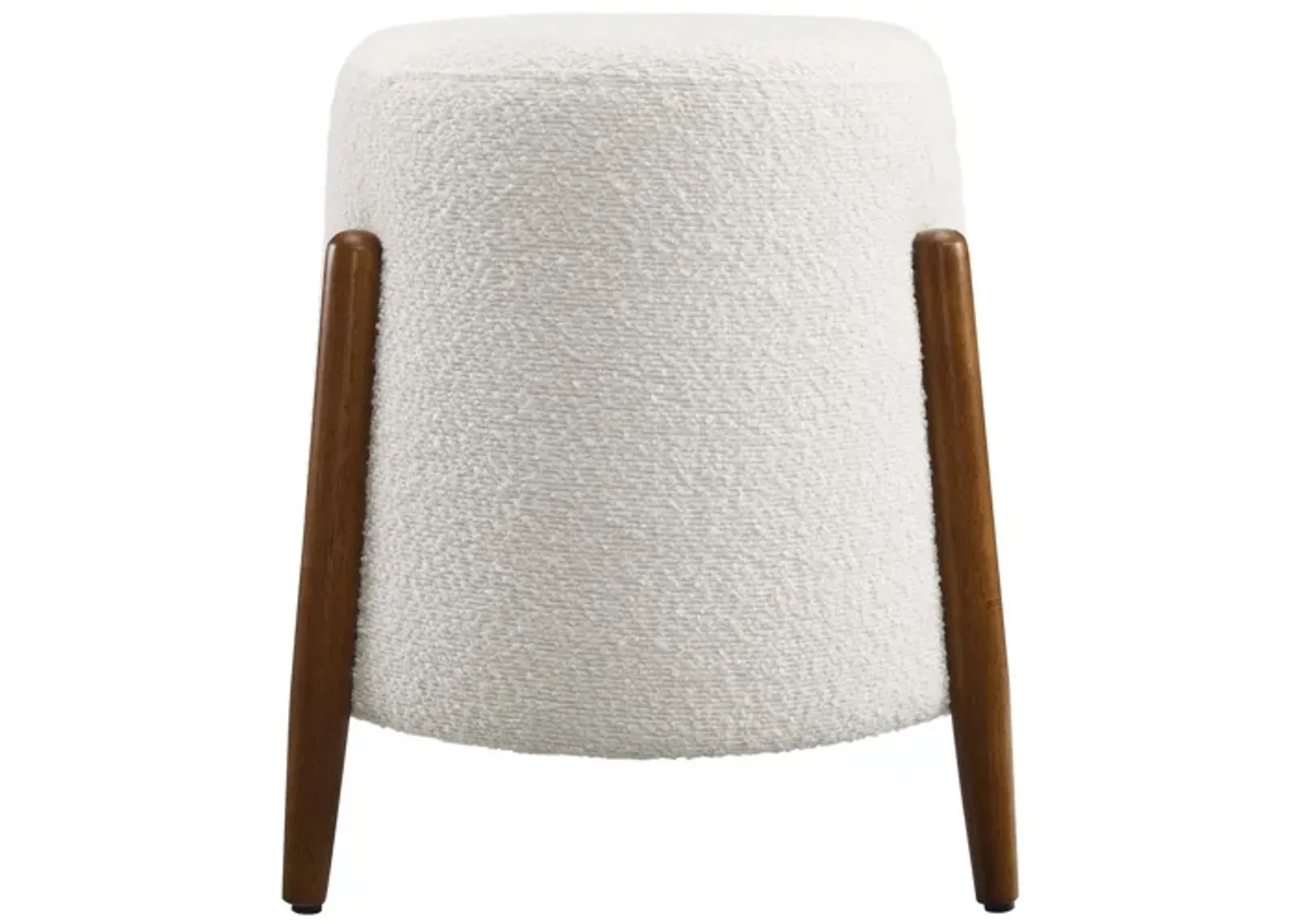 Riven Upholstered Boucle Fabric Ottoman