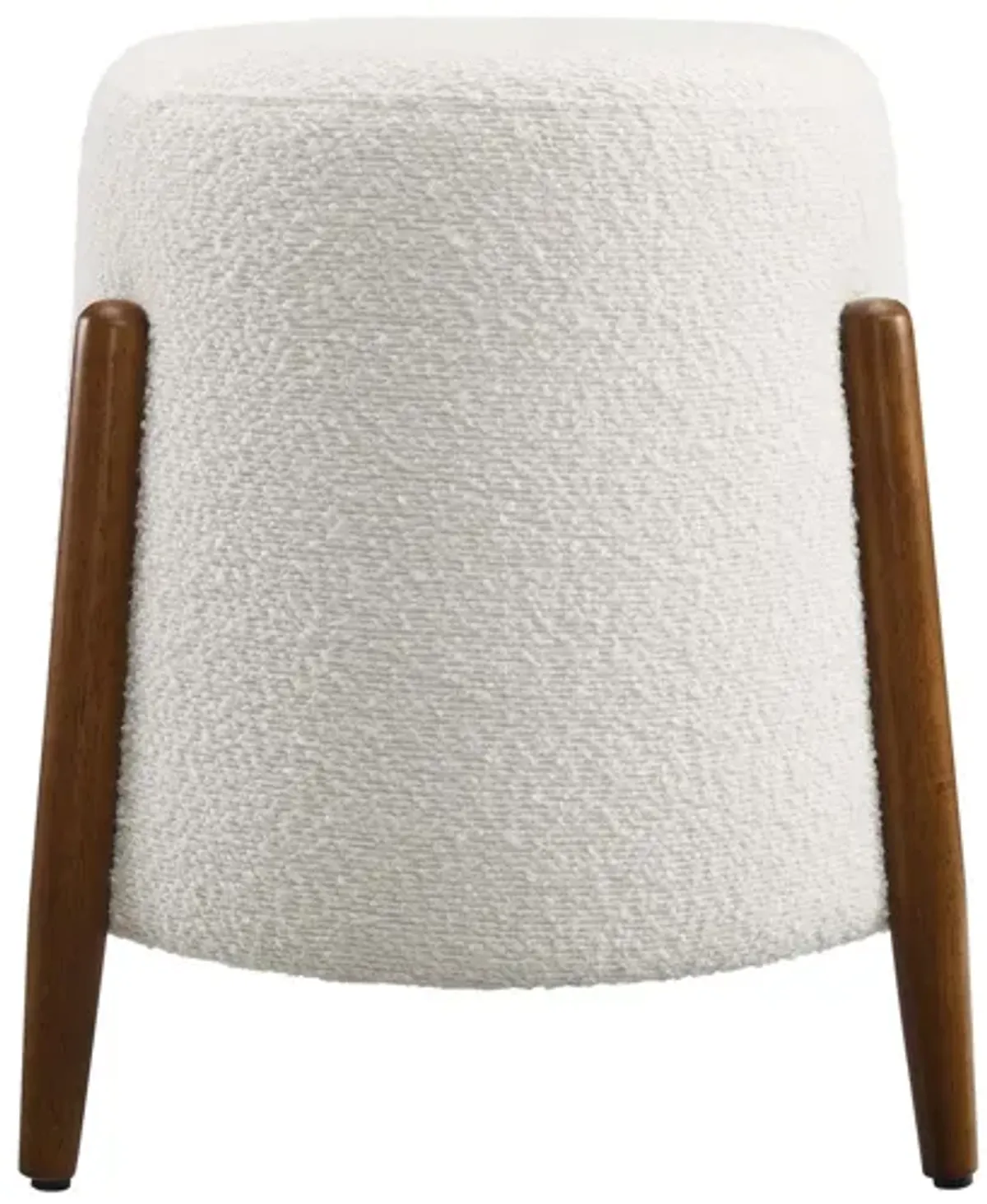 Riven Upholstered Boucle Fabric Ottoman