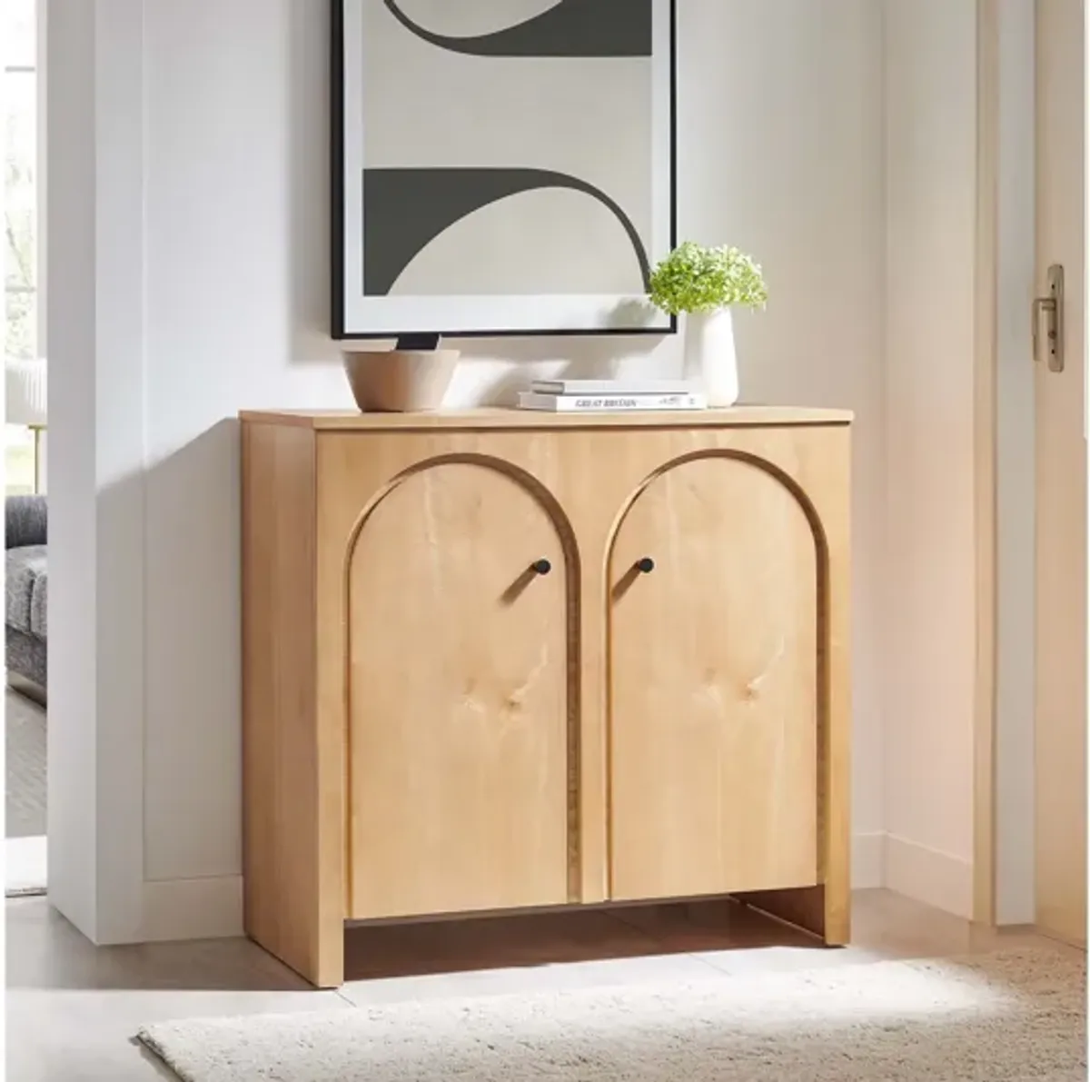 Appia 2-Door Arched Door Storage Cabinet