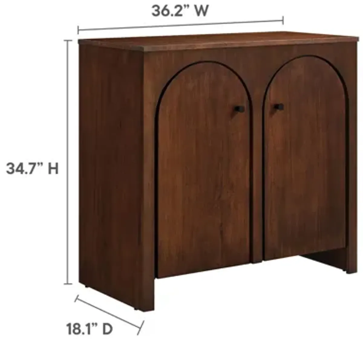 Appia 2-Door Arched Door Storage Cabinet