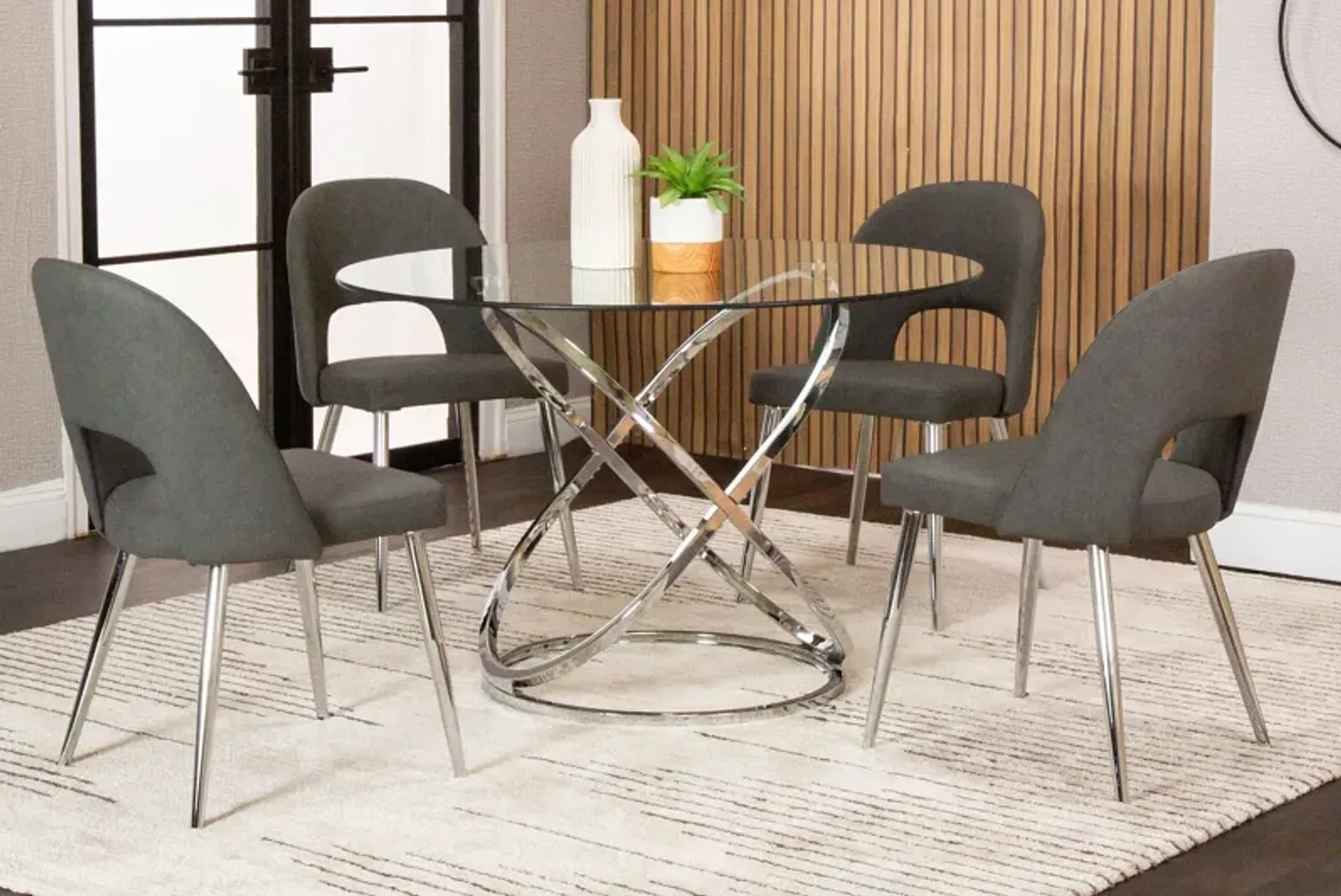 Mars Dining Table + 4 Chairs