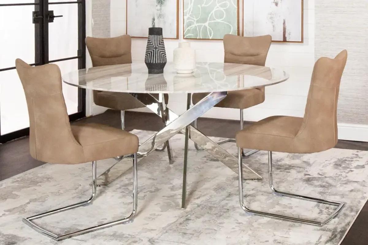 Emma Round Table + 4 Chairs