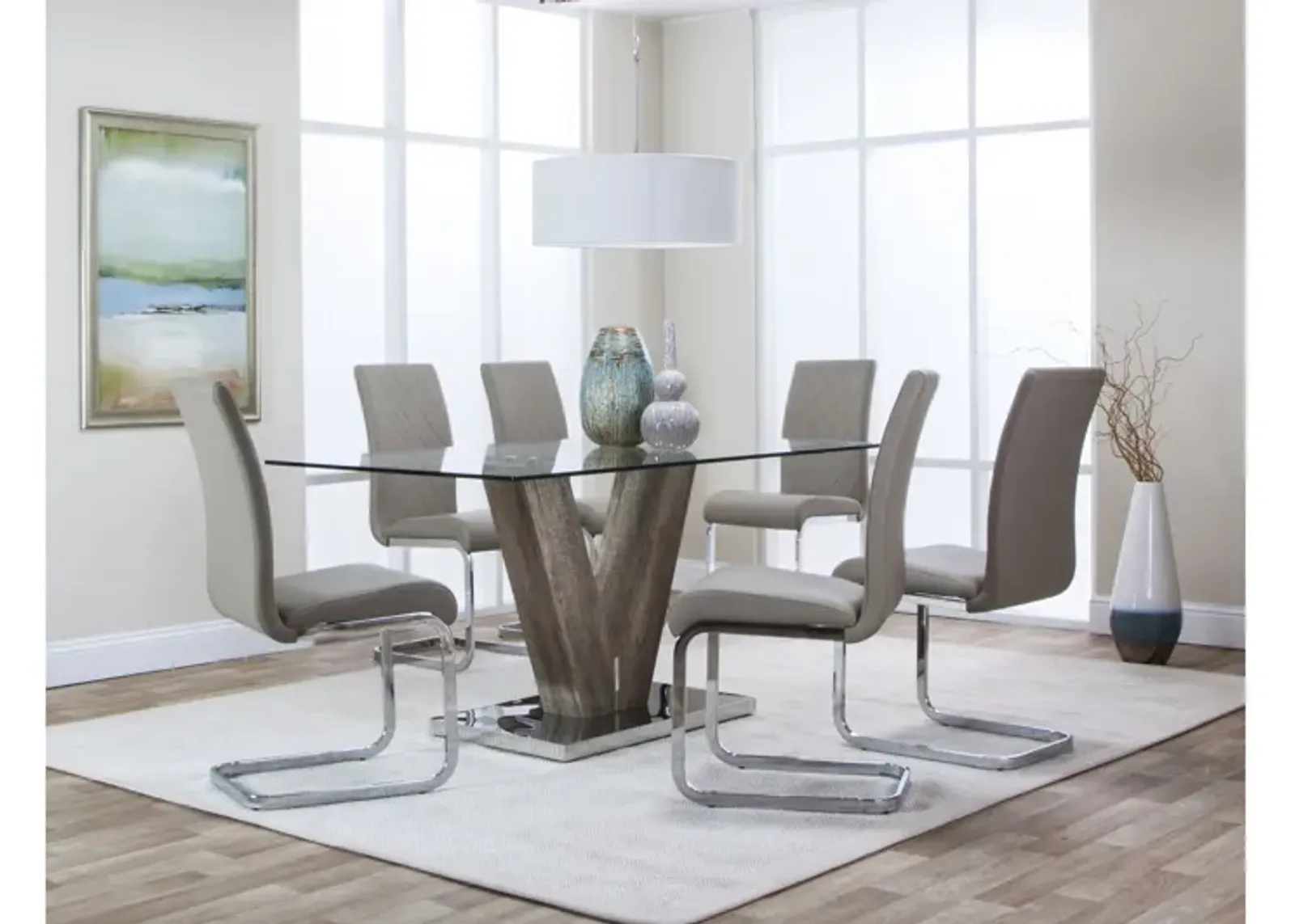 Veneto Dining Table + 4 Chairs