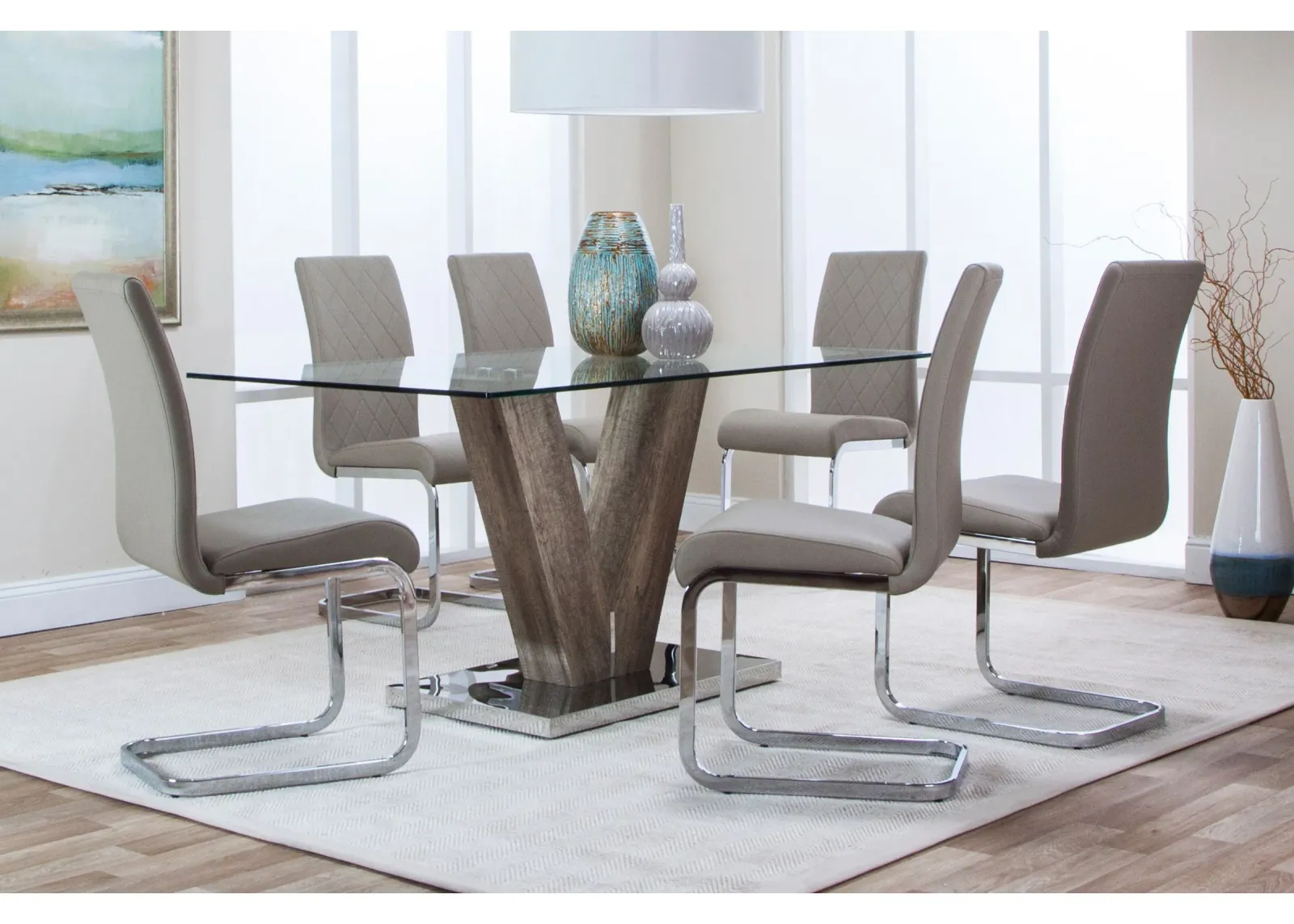 Veneto Dining Table + 4 Chairs