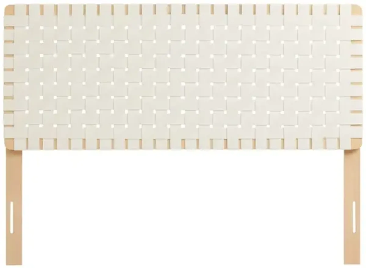 Sparta Weave Vegan Leather Full Headboard