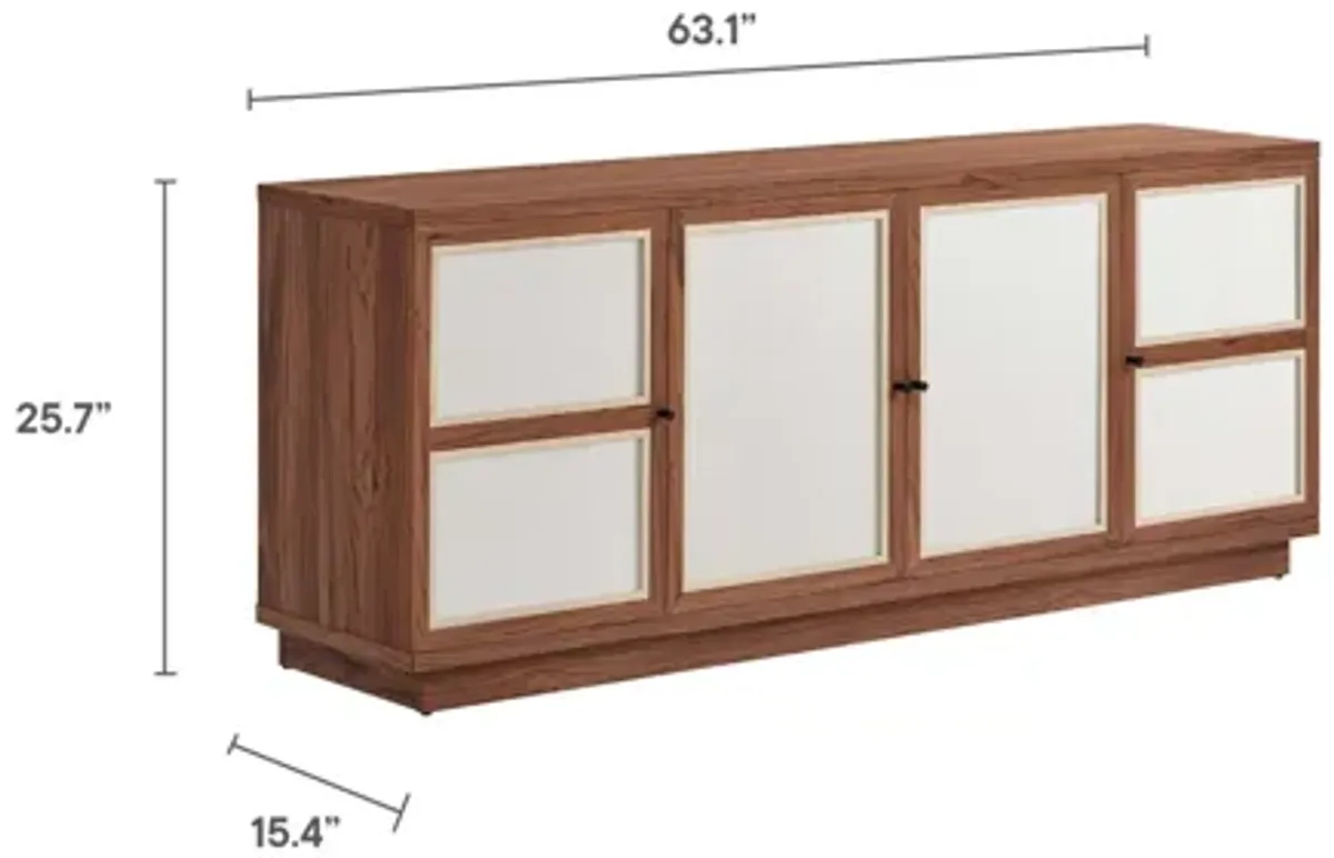 Capri 63" Wood Grain TV Console