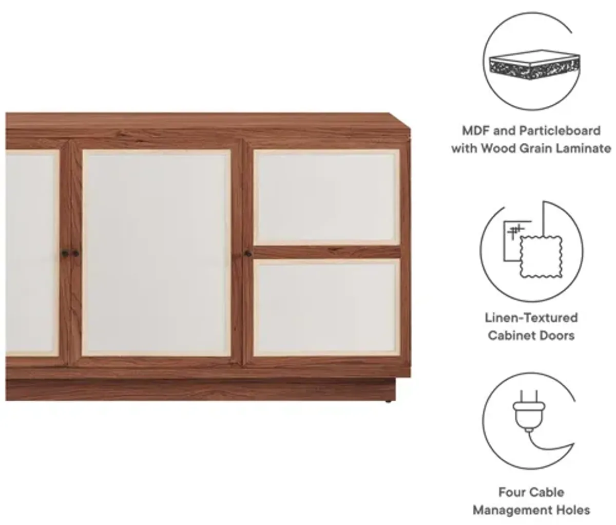 Capri 63" Wood Grain TV Console