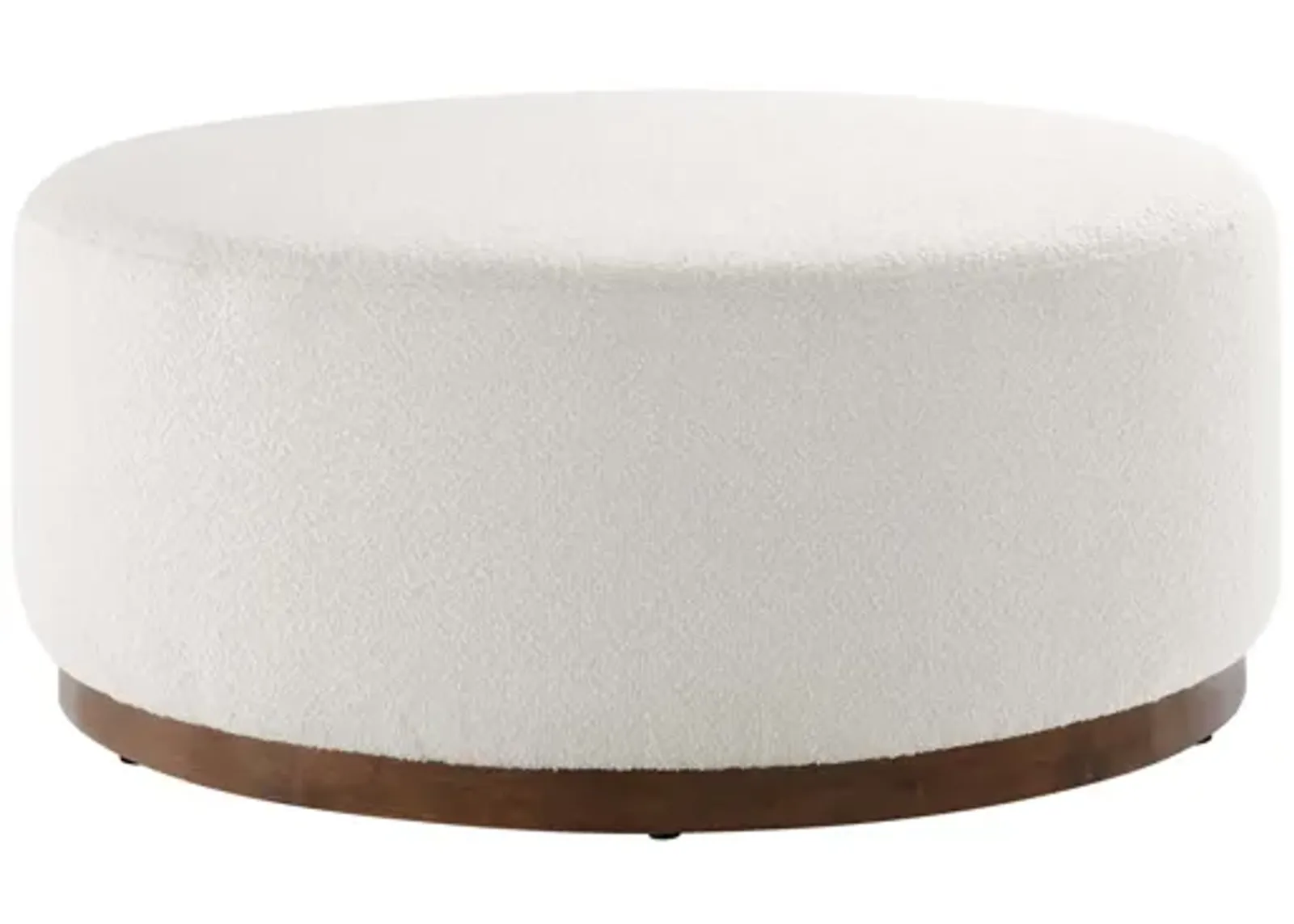 Tilden Large 38" Round Boucle Upholstered Ottoman