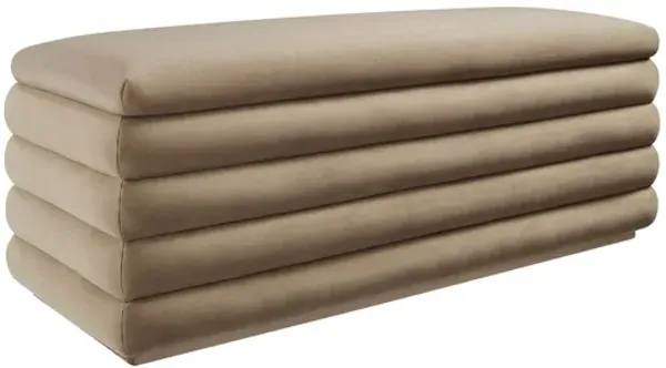 Mezzo Upholstered Performance Velvet Storage Bench