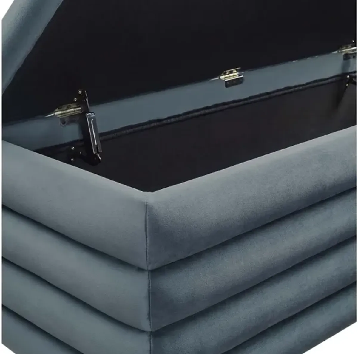 Mezzo Upholstered Performance Velvet Storage Bench