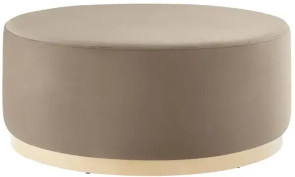 Tilden Large 38" Round Performance Velvet Upholstered Ottoman