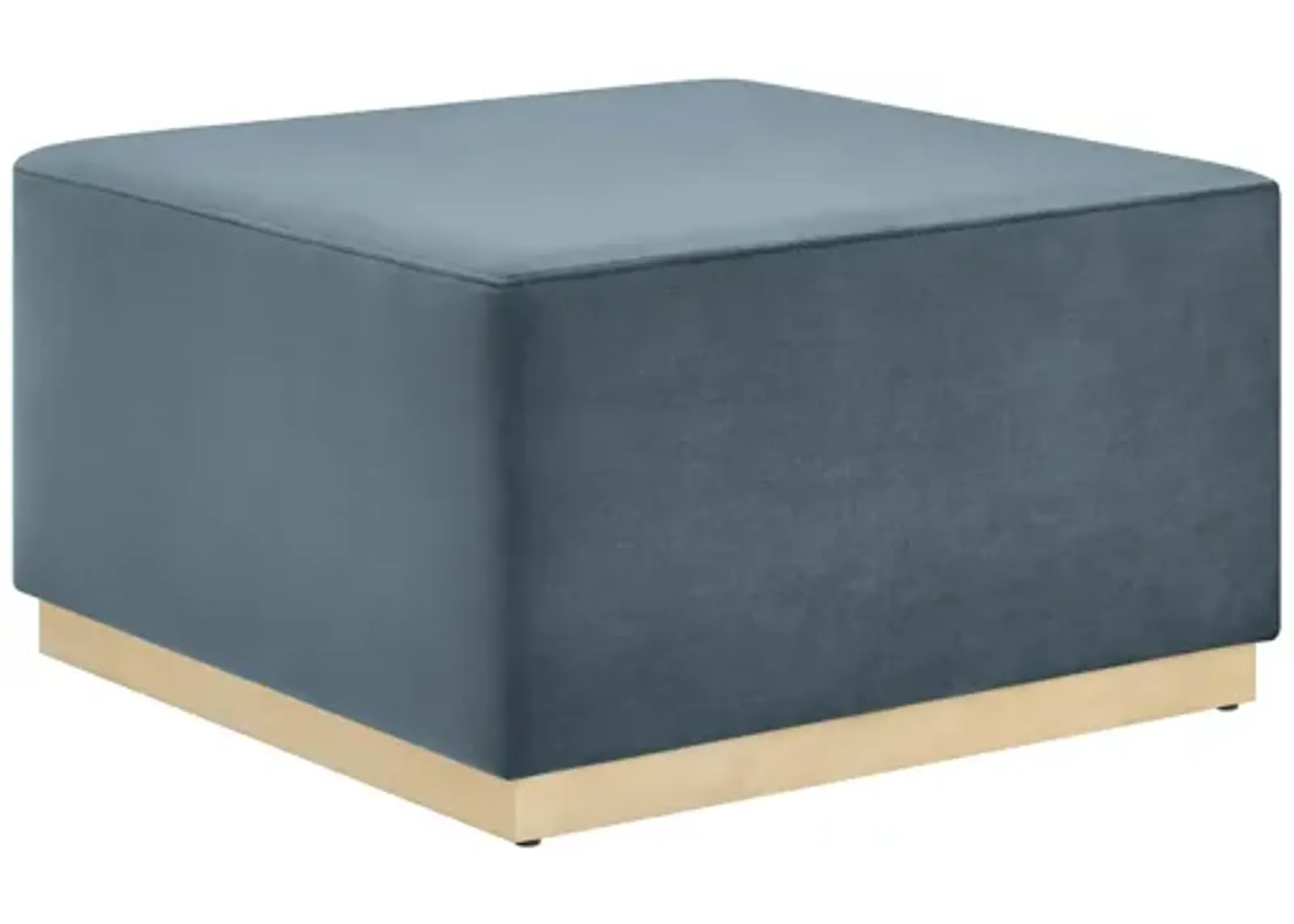 Tilden Large 28" Square Performance Velvet Upholstered Ottoman