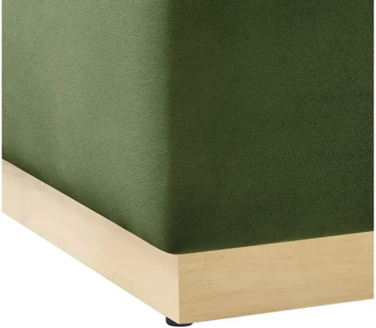 Tilden Large 28" Square Performance Velvet Upholstered Ottoman
