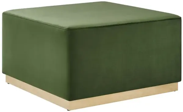 Tilden Large 28" Square Performance Velvet Upholstered Ottoman