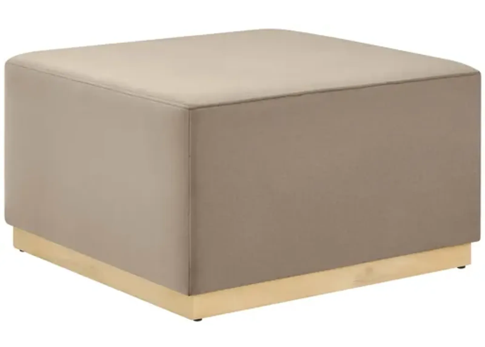 Tilden Large 28" Square Performance Velvet Upholstered Ottoman