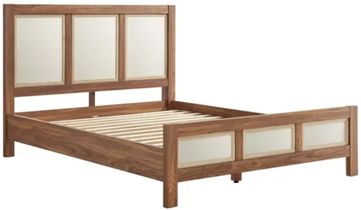 Capri Wood Grain Queen Platform Bed