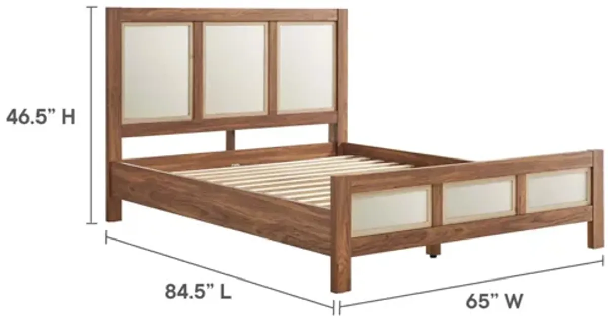 Capri Wood Grain Queen Platform Bed