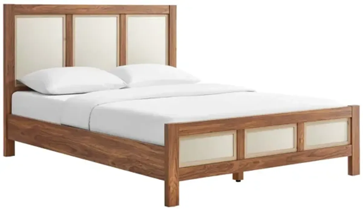 Capri Wood Grain Queen Platform Bed