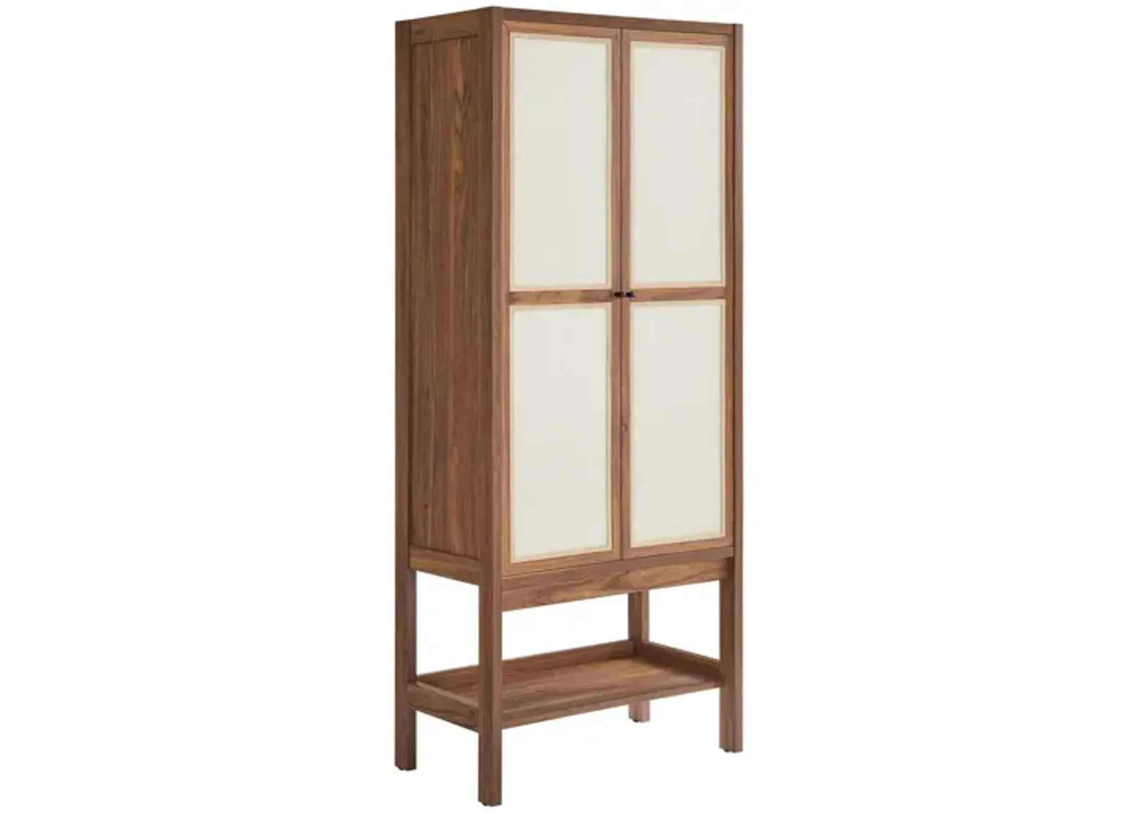 Capri Tall Wood Grain Standing Storage Cabinet