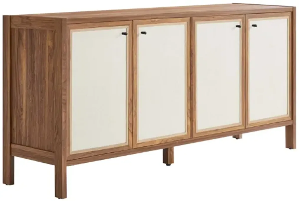 Capri 65" Wood Grain Sideboard Storage Cabinet