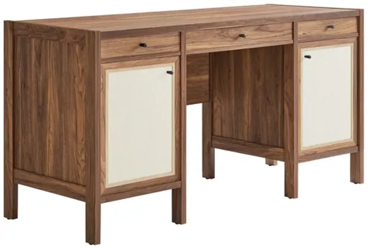 Capri 58" Wood Grain Office Desk