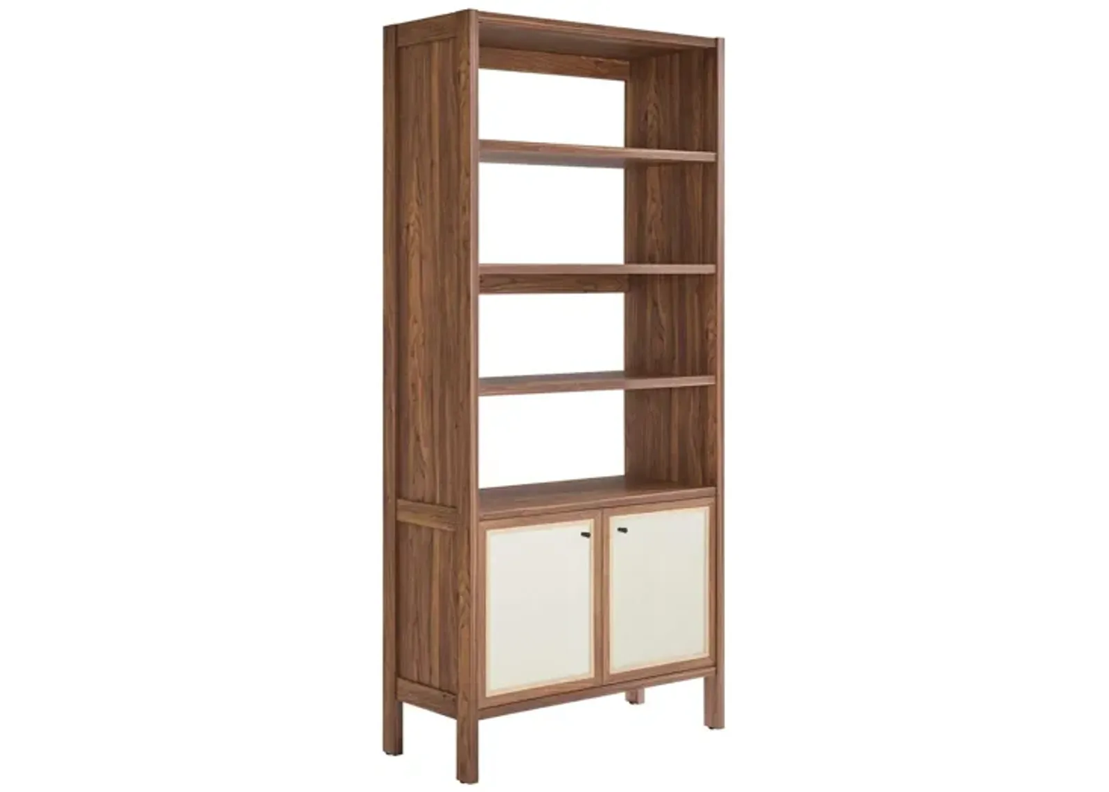 Capri 4-Shelf Wood Grain Bookcase