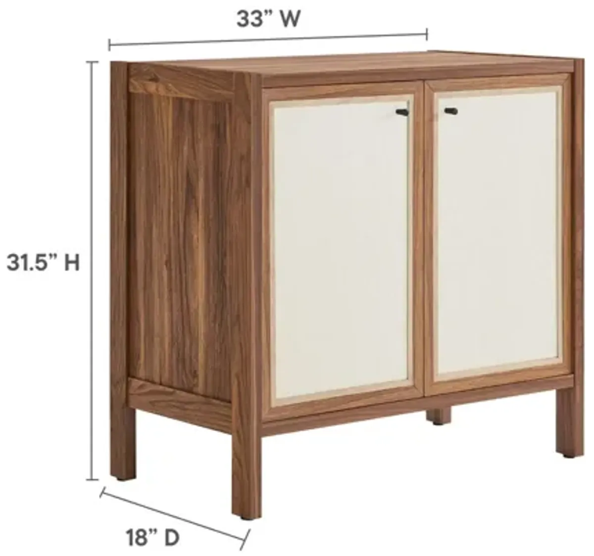 Capri 33" Wood Grain Storage Cabinet