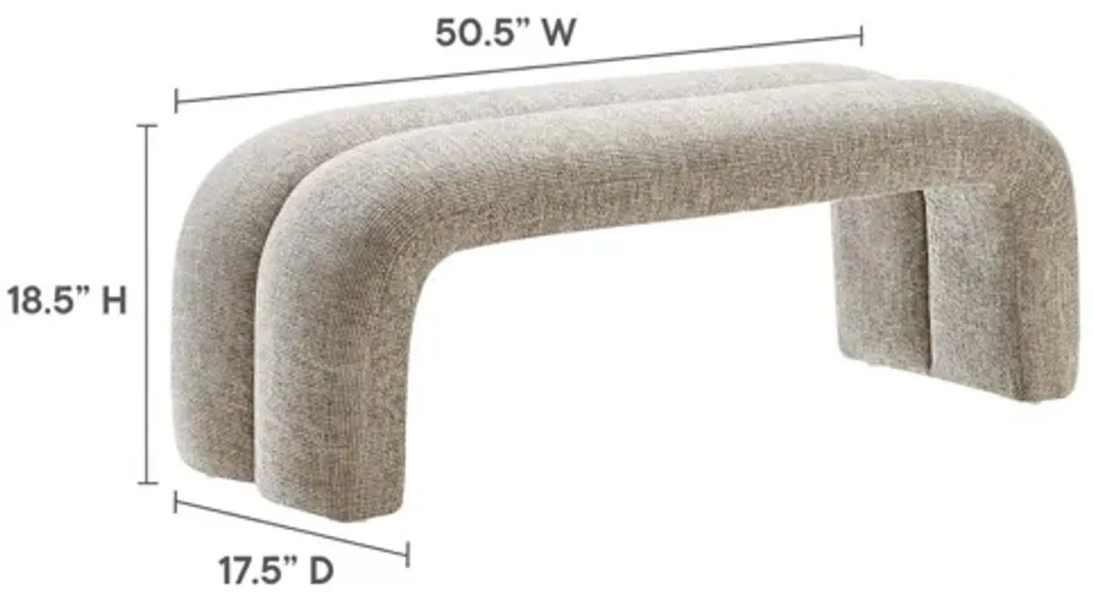 Dax 50.5" Chenille Upholstered Accent Bench