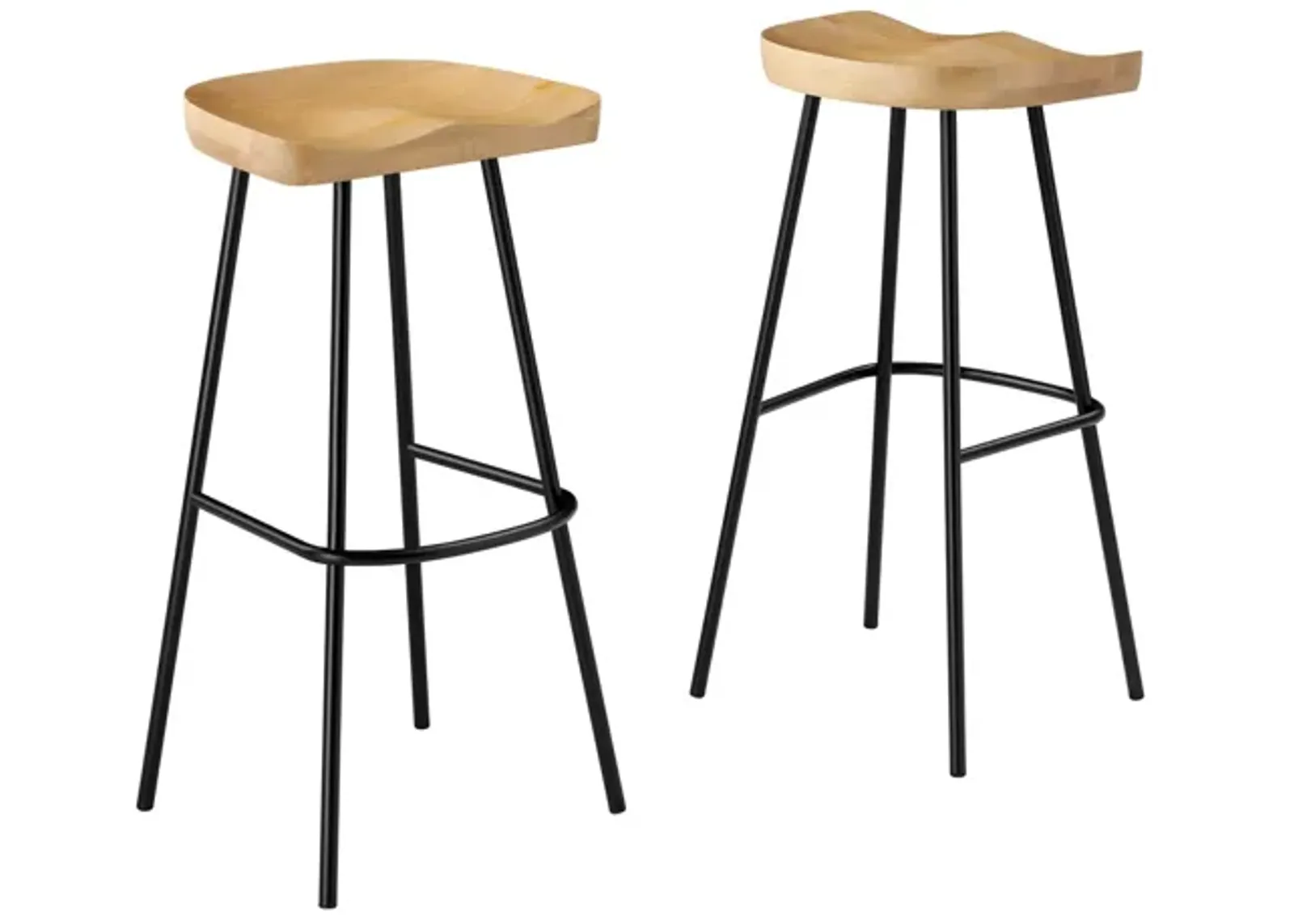 Concord Backless Wood Bar Stools Set of 2