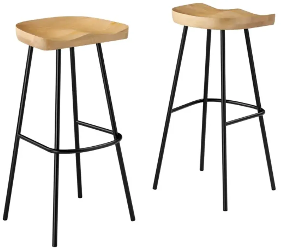 Concord Backless Wood Bar Stools Set of 2