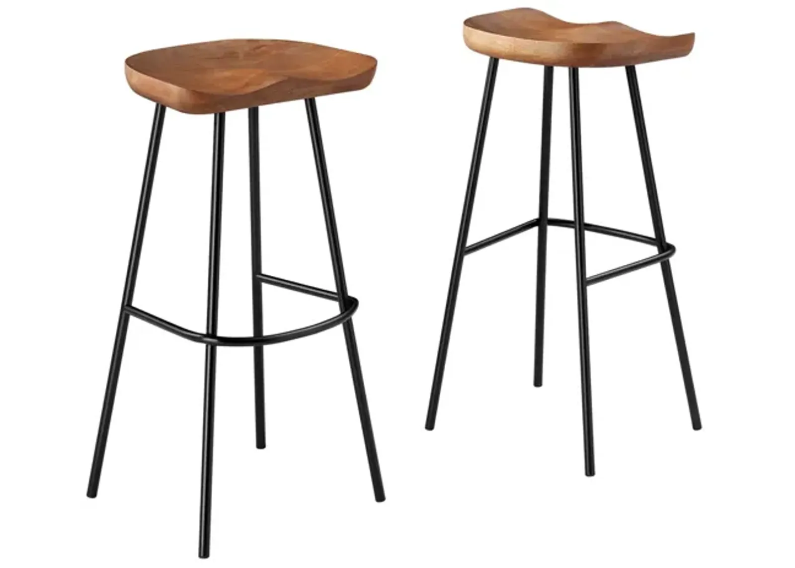 Concord Backless Wood Bar Stools Set of 2