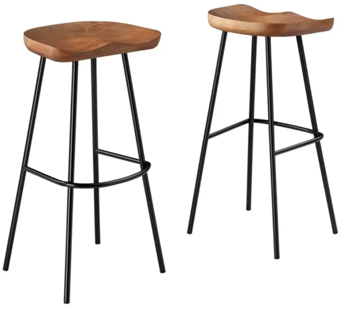 Concord Backless Wood Bar Stools Set of 2