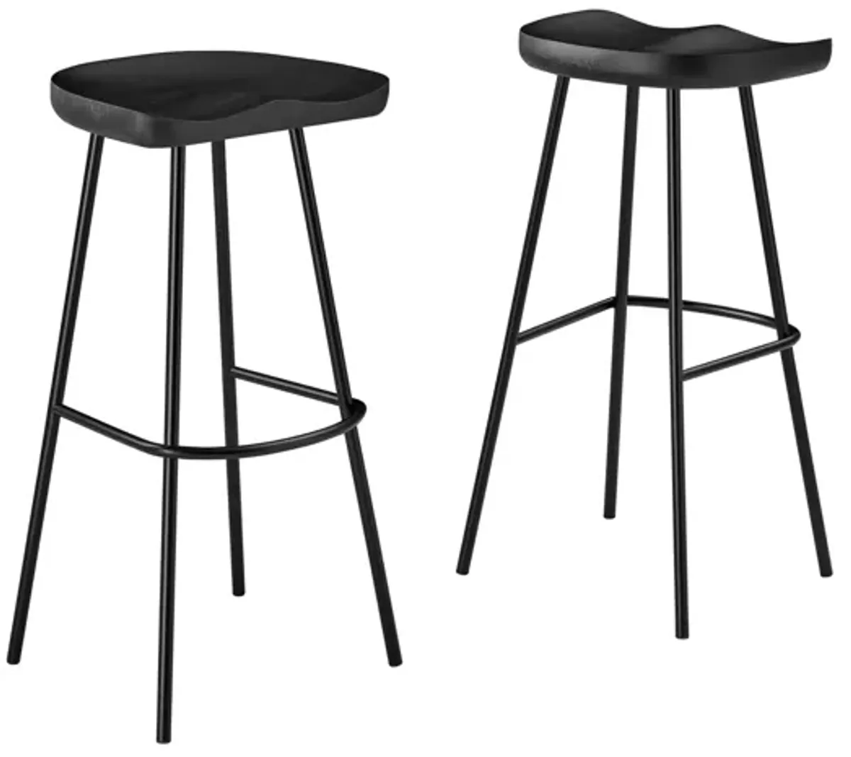 Concord Backless Wood Bar Stools Set of 2