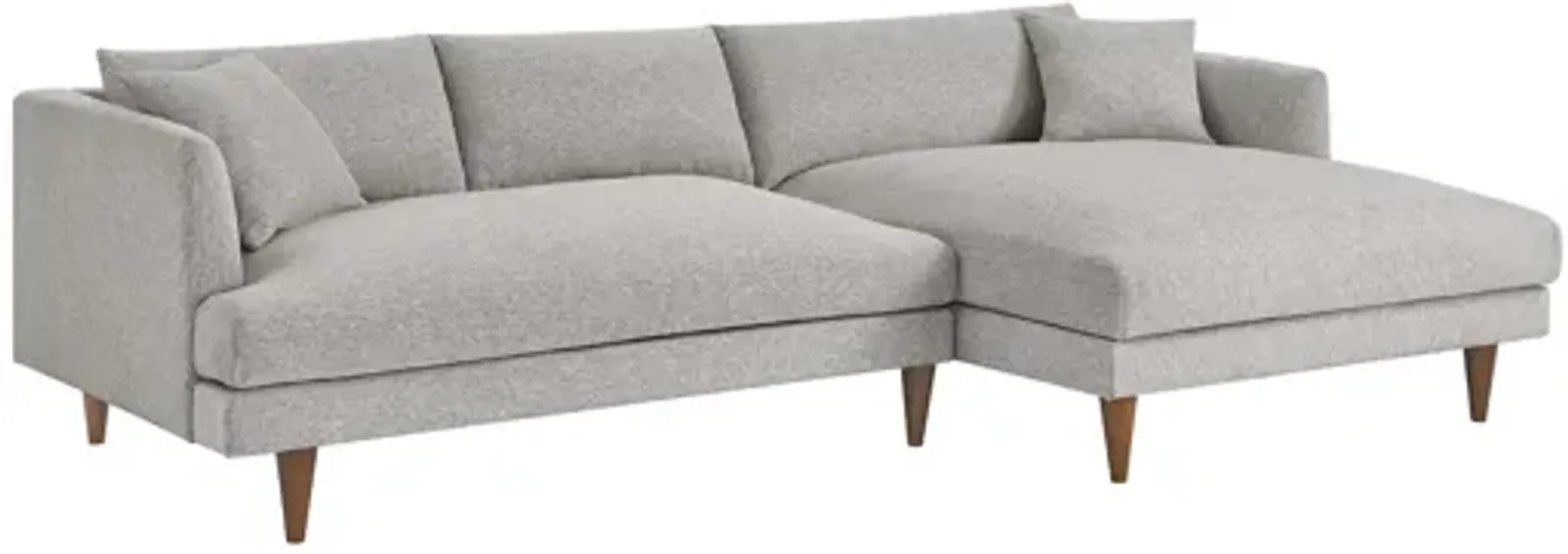 Zoya Right-Facing Down Filled Overstuffed Sectional Sofa