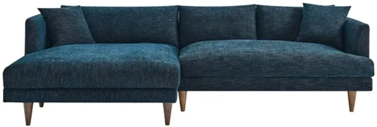 Zoya Left-Facing Down Filled Overstuffed Sectional Sofa