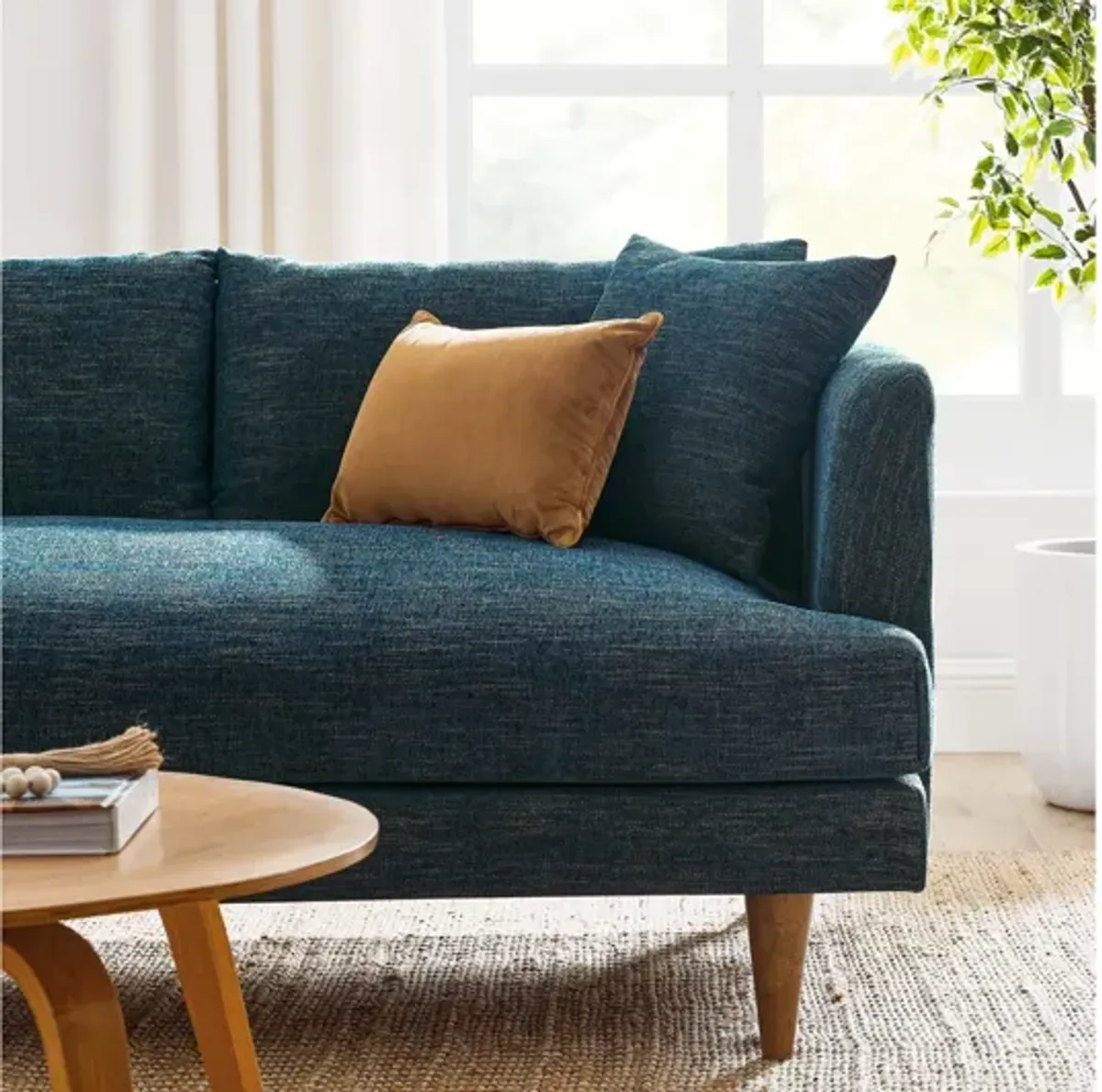 Zoya Left-Facing Down Filled Overstuffed Sectional Sofa