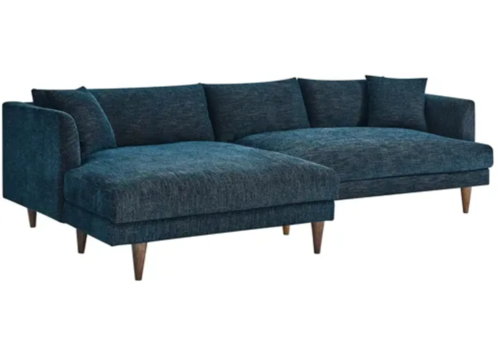 Zoya Left-Facing Down Filled Overstuffed Sectional Sofa