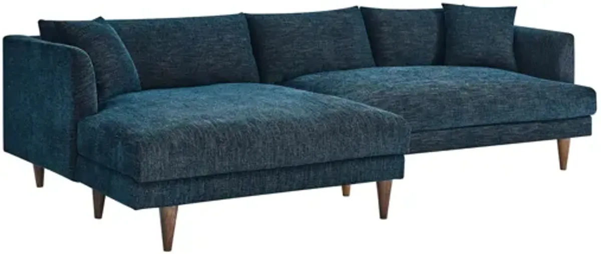 Zoya Left-Facing Down Filled Overstuffed Sectional Sofa