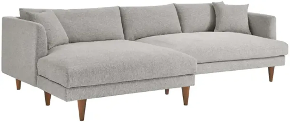 Zoya Left-Facing Down Filled Overstuffed Sectional Sofa