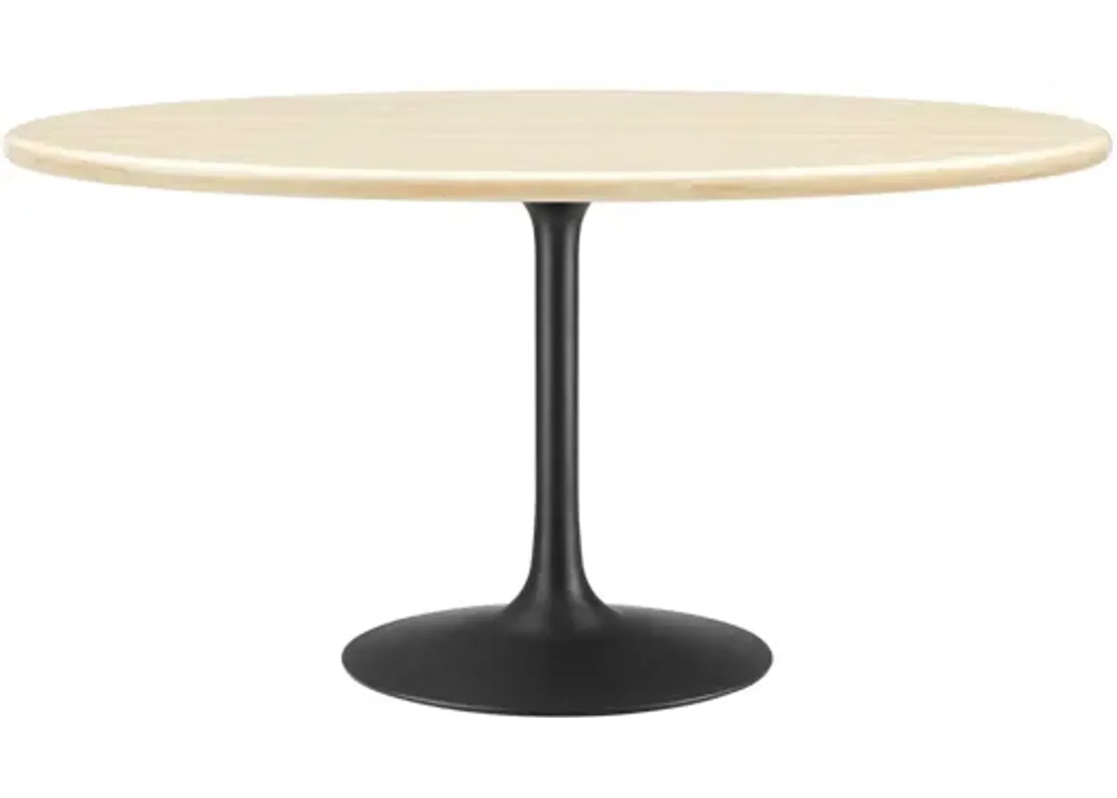 Lippa 60" Oval Artificial Travertine Dining Table