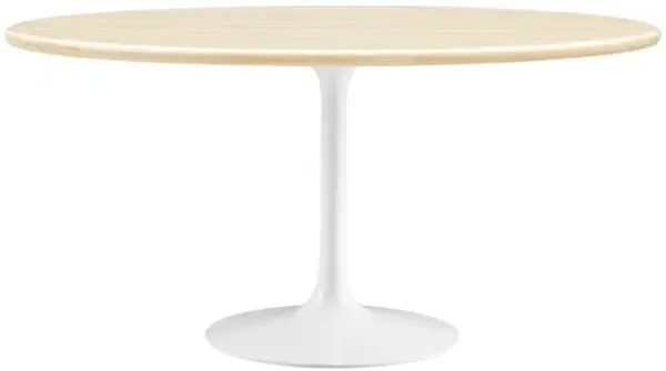 Lippa 60" Oval Artificial Travertine Dining Table